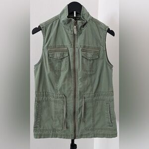 NWOT Merona Olive Green Utility Vest | Safari Chic Cargo Vest | Size S